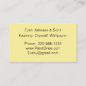 Palette de peinture or Carte de visite (Dos)