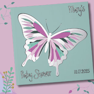 Palette Douce Papillon Baby Shower Argenté Feuille
