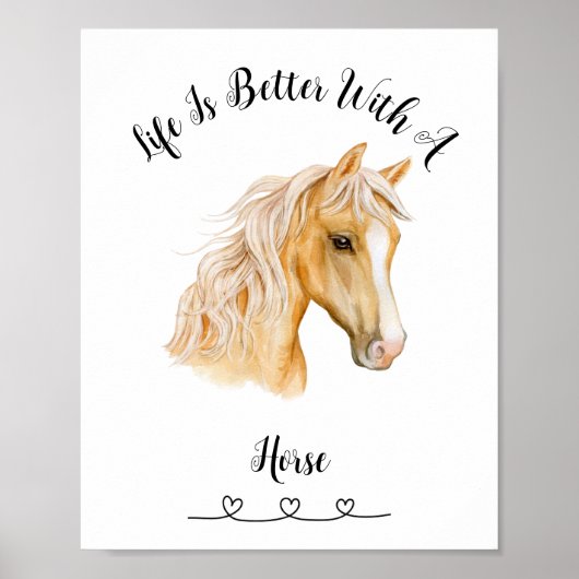Palimino Horse Wall Art Poster (Voorkant)