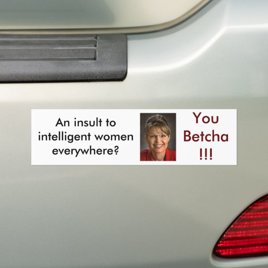 Palin2 Bumpersticker (Op auto)