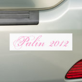 Palin 2012 (roze) Bumpersticker (Op auto)