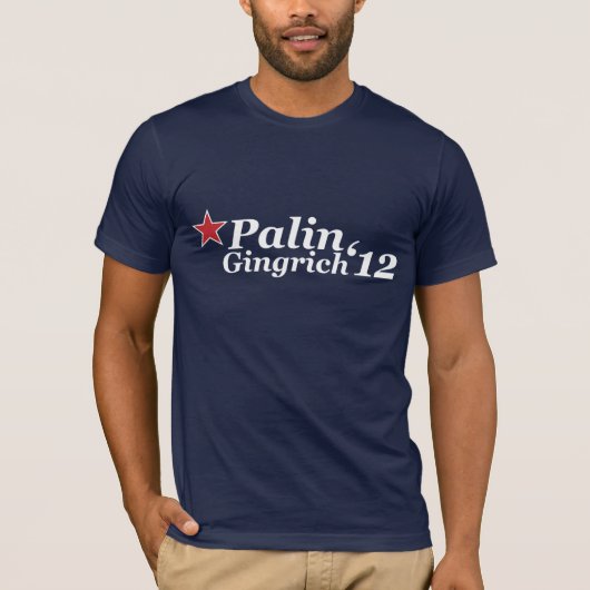Palin Gingrich '12 T-shirt (Voorkant)