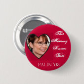 Palin Knows Best Ronde Button 5,7 Cm (Voorkant /achterkant)