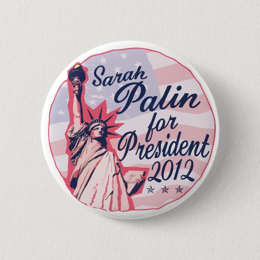 Palin Lady Liberty Ronde Button 5,7 Cm (Voorkant)