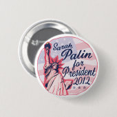 Palin Lady Liberty Ronde Button 5,7 Cm (Voorkant /achterkant)