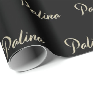 Palina white gold Handwriting Geschenkpapier Cadeaupapier