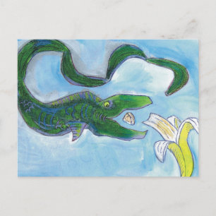 Paling eet bananen! briefkaart