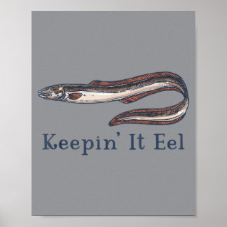 Paling Liefhebber Palingen Aquarium Grappige Grap Poster