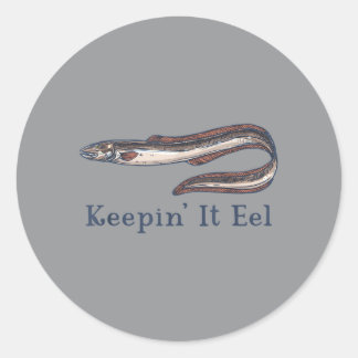 Paling Liefhebber Palingen Aquarium Grappige Grap Ronde Sticker