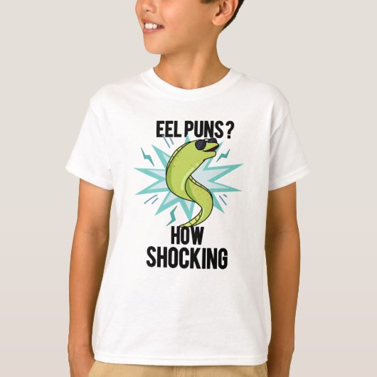 Paling Puns Hoe Schokkend Grappig Dier Pun T-shirt (Voorkant)