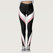 Palisade Design Friendly Pink Ribbon Flow Leggings (Voorkant)