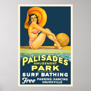 Palisades Amusement Park - Poster Vintage 1937