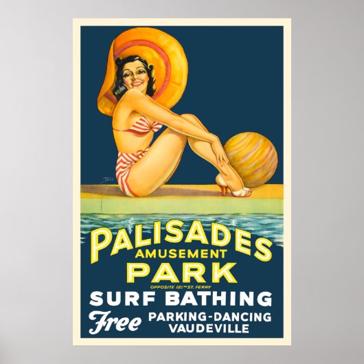 Palisades Amusement Park - Poster Vintage 1937 (Devant)