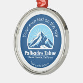 Palisades Tahoe California medaille Metalen Ornament (Links)