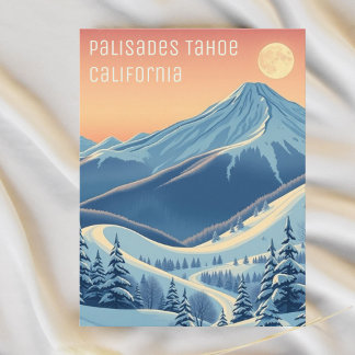 Palisades Tahoe California Skivakantie Briefkaart