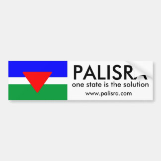 PALISRA Flag, één staat is de oplossing... Bumpersticker