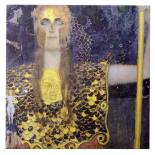 Pallas Athena, Gustav Klimt Tegeltje