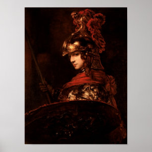 Pallas Athena of, gepantserd, 1664-65 Poster