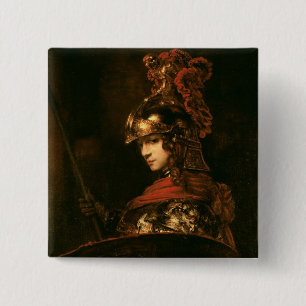 Pallas Athena of, gepantserd, 1664-65 Vierkante Button 5,1 Cm