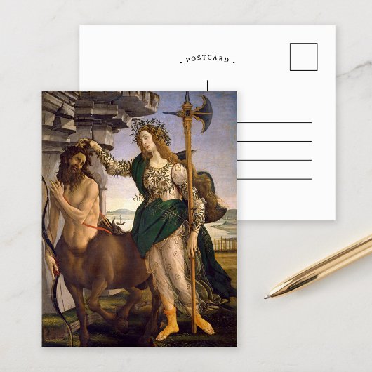 Pallas en het centrum | Botticelli Briefkaart