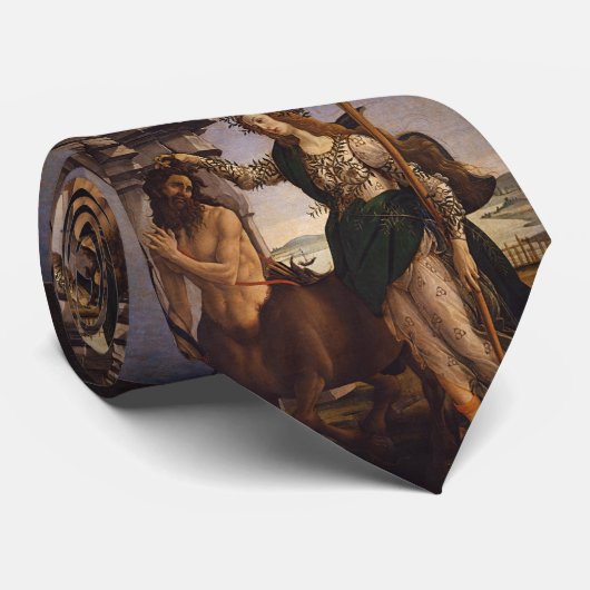 Pallas en het centrum door Botticelli Stropdas (Opgerold)