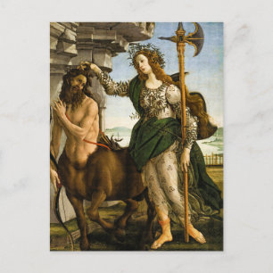 Pallas en het centrum door Sandro Botticelli Briefkaart