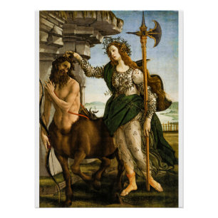Pallas en het centrum door Sandro Botticelli Perfect Poster