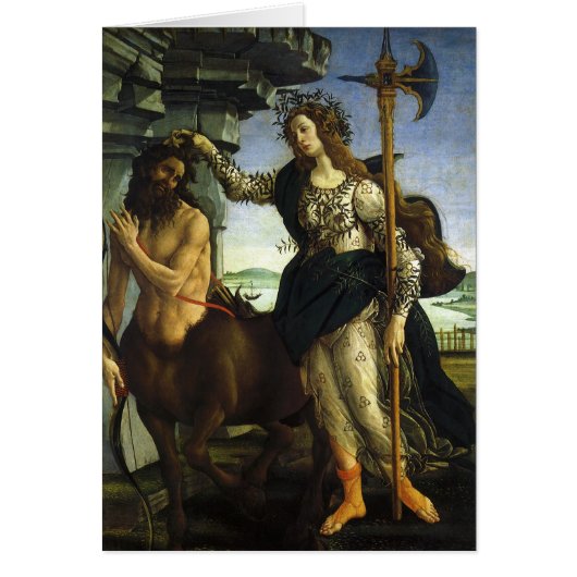Pallas (Minerva) en Centaur door Sandro Botticelli (Voorkant)