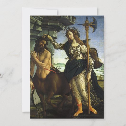 Pallas (Minerva) en de centaur van Sandro Botticel (Voorkant)