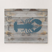 Pallet rustique Puzzle de homard personnalisé (Horizontal)