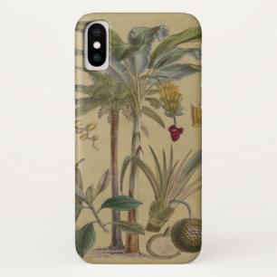 Palm Antiek tropische vruchten botanische kunst iPhone X Hoesje
