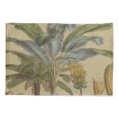 Palm Antiek tropische vruchten botanische kunst Kussensloop (Achterkant)