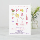 Palm Beach Bestemming Weekend Bachelorette Party Kaart (Staand voorkant)