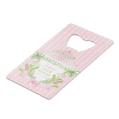 Palm Beach Cabana Bach Club | Bachelorette  Kredietkaart Flessenopener (Voorkant Gekanteld)