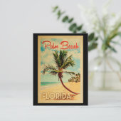 Palm Beach Carte postale Floride Palm Tree Beach R (Debout devant)