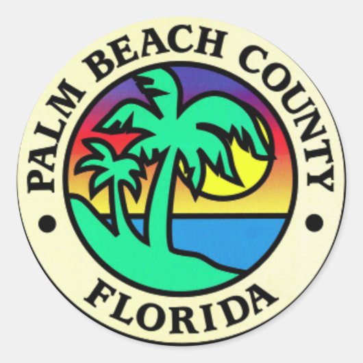 Palm Beach County Florida Stickers (Voorkant)