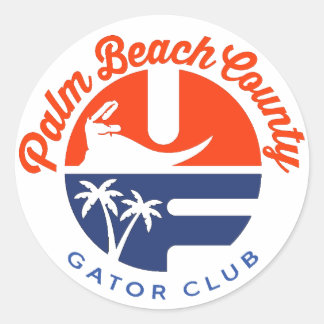 Palm Beach County Gator Club® ronde sticker