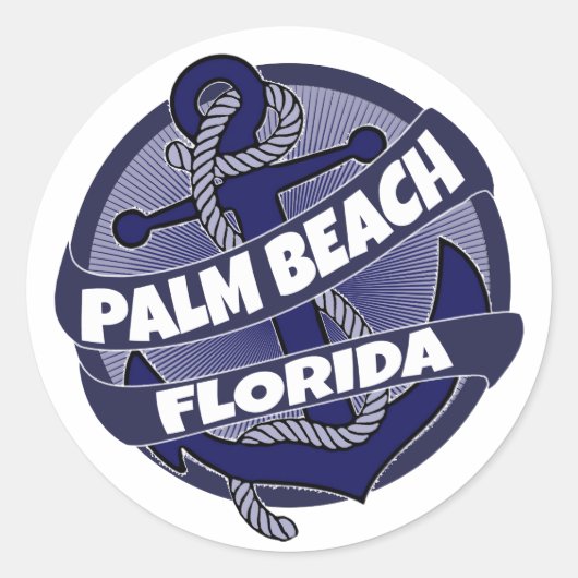 Palm Beach Florida autocollants d'ancre (Devant)