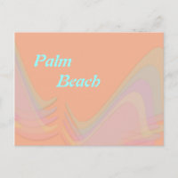 Palm Beach Florida Pastel Wings Carte postale
