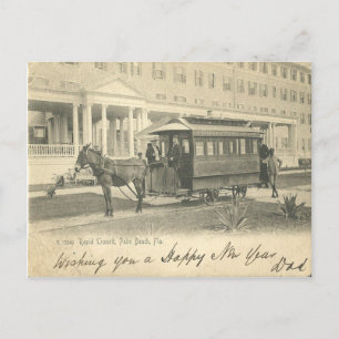 Palm Beach, FLorida Resort en donkey trolly 1908 Briefkaart