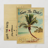 Palm Beach Florida Save the Date  Aankondigingskaart (Voorkant / Achterkant)