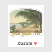 Palm Beach, Florida scene uit 1898 Sticker (Vel)