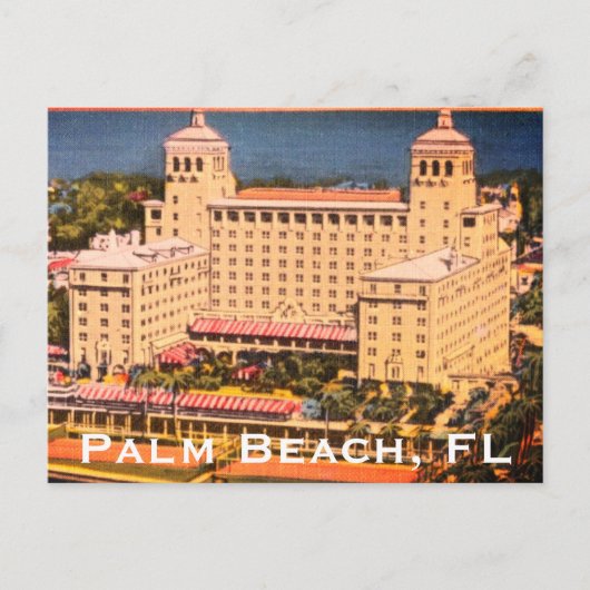 Palm Beach, Florida -  Skyline Foto Briefkaart (Voorkant)
