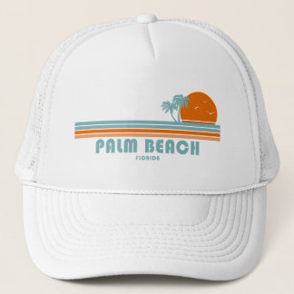 Palm Beach Florida Sun Palm Trees Trucker Pet