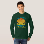 Palm Beach Florida Sunset Retro Vacation T-shirt (Voorkant volledig)