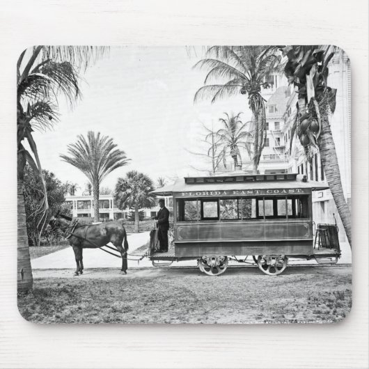 Palm Beach Florida Trolley Mousepad 1909 Muismat (Voorkant)