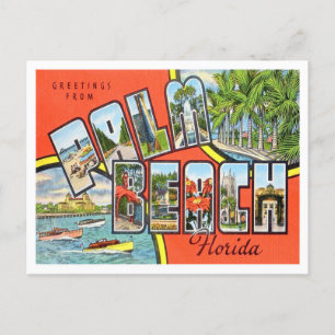 Palm Beach, Floride Vintage Big Letters Carte post