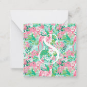 Palm Beach Kerst Rendier Gift Enclosure Notitiekaartje (Achterkant)