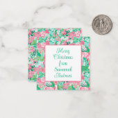 Palm Beach Kerst Rendier Gift Enclosure Notitiekaartje (Voorkant / Achterkant in situ)