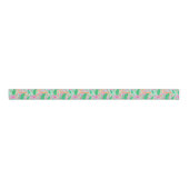 Palm Beach Kerst Waterverf Roze Gingerbread Grosgrain Lint (Voorkant)